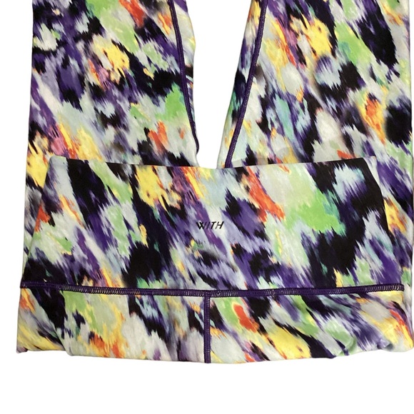 Peloton x WITH Composite Color Abstract High Waisted Leggings Sz MED REVERSEIBLE - Picture 4 of 5